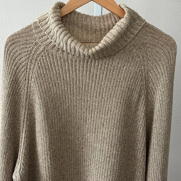Urban Outfitters Sweater Mens L Beige Turtleneck Quiet Luxury Cottagecore Preppy - Picture 4 of 14